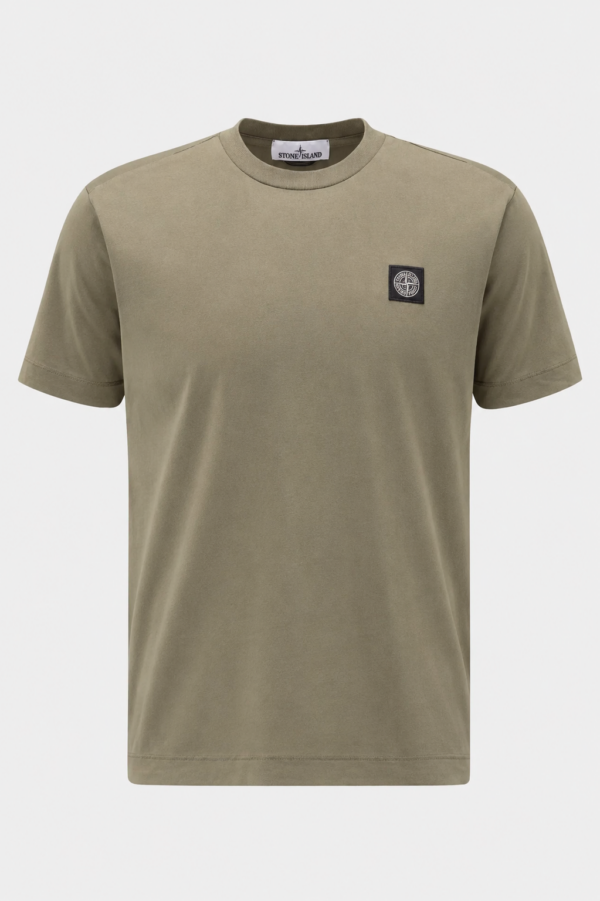 Stone Island T-shirt met merktag, Groen
