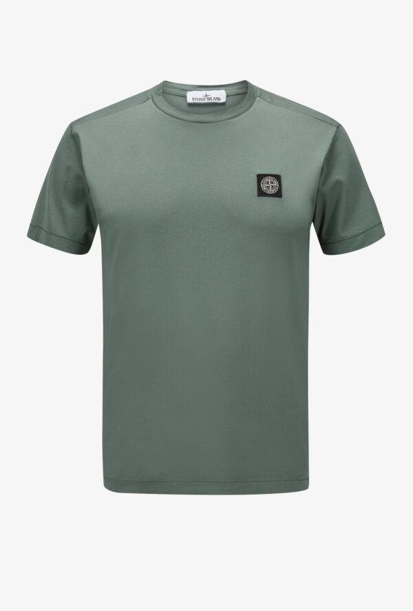 Stone Island T-shirt met merktag, Groen