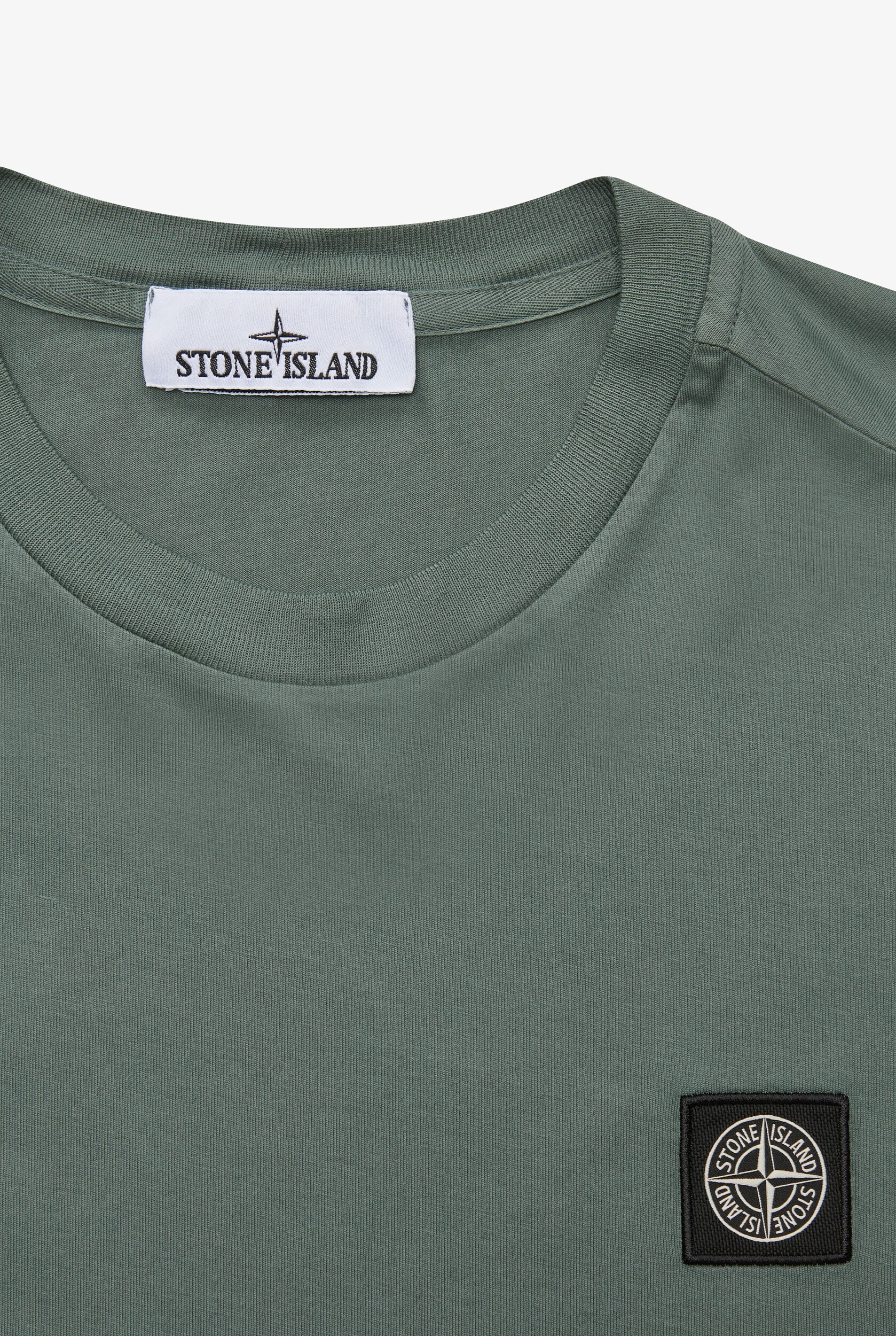 Stone Island T-shirt met merktag, Groen - Afbeelding 3