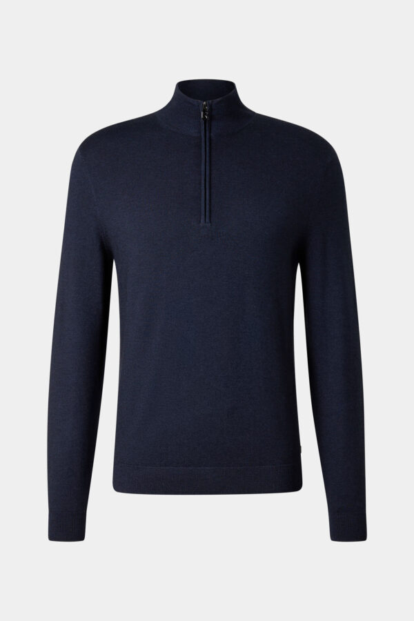 Bogner Pullover met Halfzip Ouri, Blauw