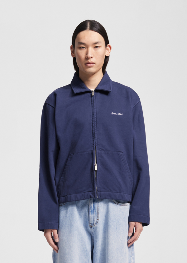 Bram's Fruit Script Logo Full Zip, Blauw
