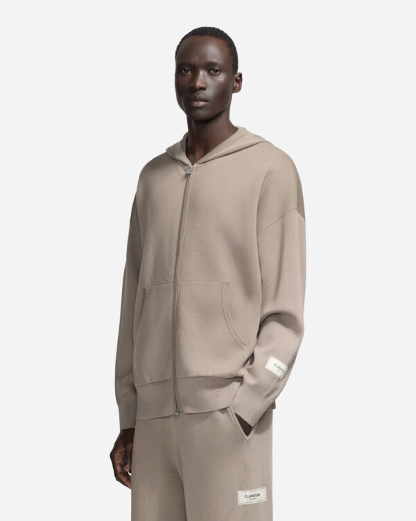 Flâneur Atelier Knit Zip-Up, Beige