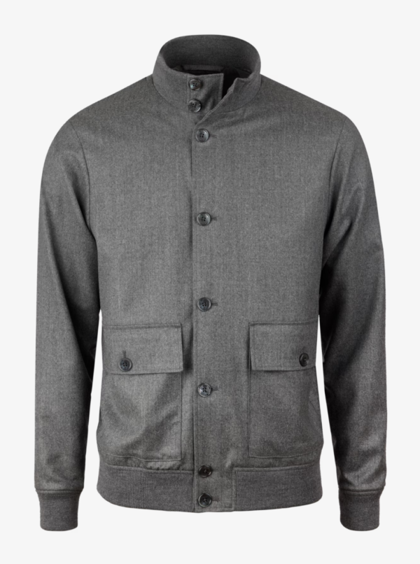 Stenströms Jacket Bomber Flannel, Grijs